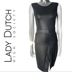 Lady Dutch Black Sleeveless Asymmetrical  Hem Dress Size XS
